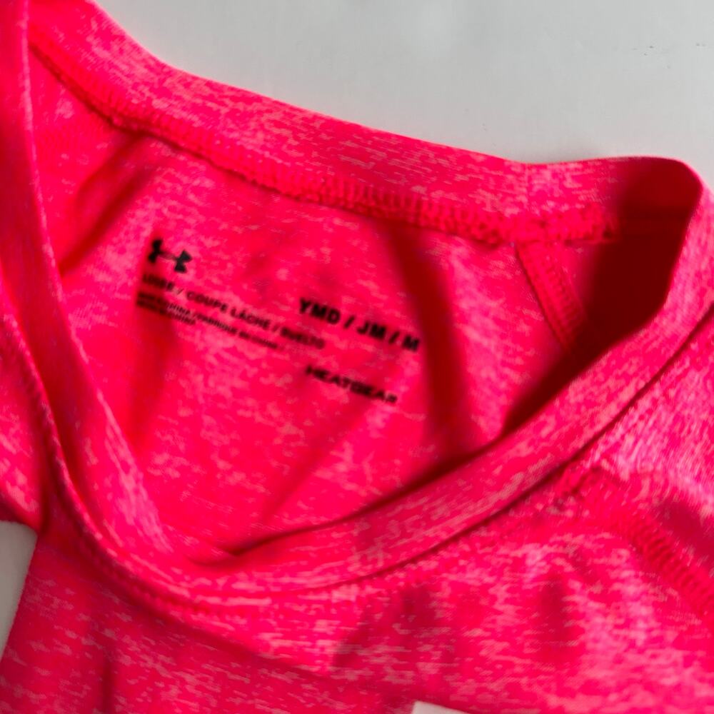 Under Armour Youth medium pink Athletic Tee Shirt - Picture 3 of 3